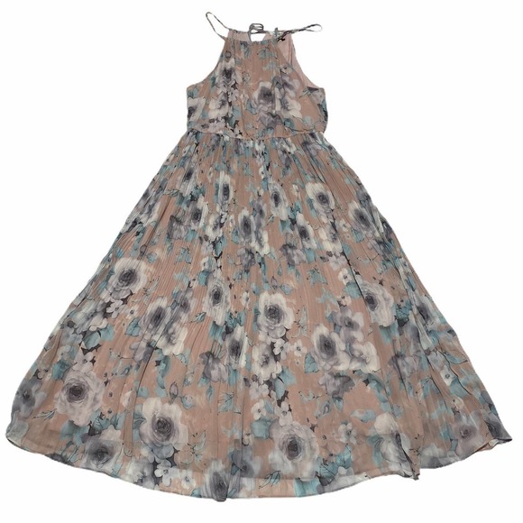 ANTHRO First Monday Pink Floral Ribbed Skirt Dress - Picture 6 of 12